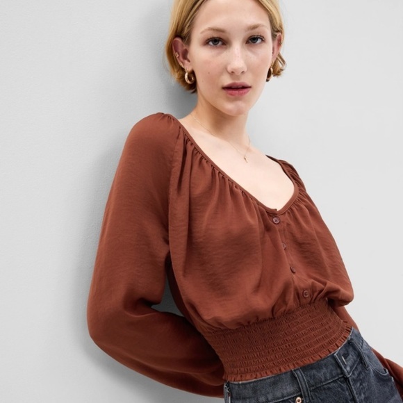 GAP Tops - GAP Boho Balloon Sleeves Smocked Top Medium